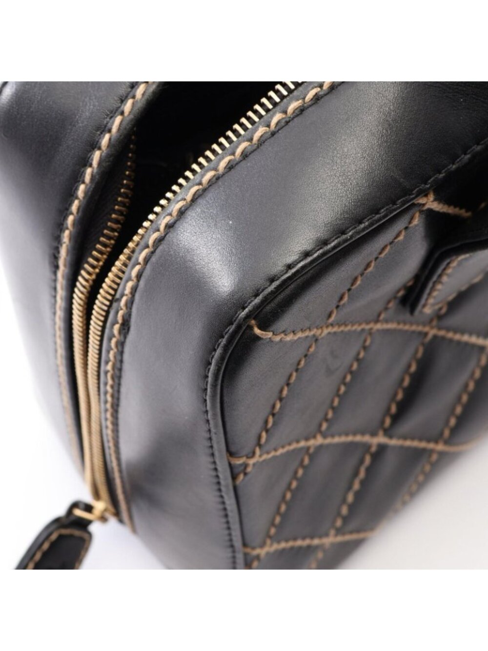 ★SOLD★ Chanel Handbag Wild Stitch Black Leather - Picture 6 of 11